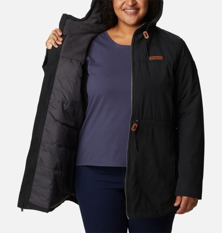 Women's Columbia Chatfield Hill Jackets Black | Plus Size CA-J4C3L